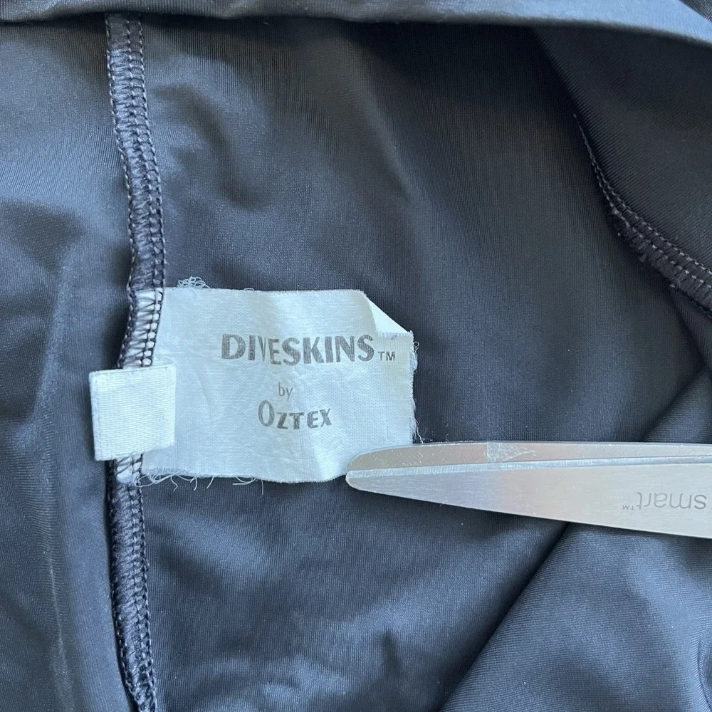 Diveskins By Oztek Wetsuit Ladies Large Black/Blue Zip Front Lightweight - Picture 9 of 13